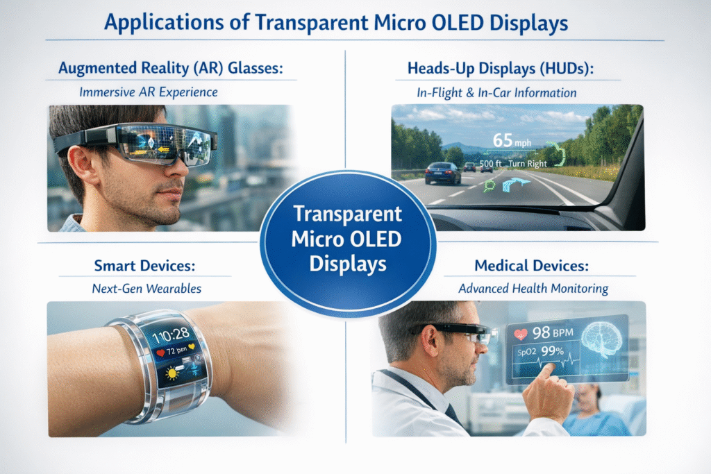 Applications of Transparent Micro OLED Displays
